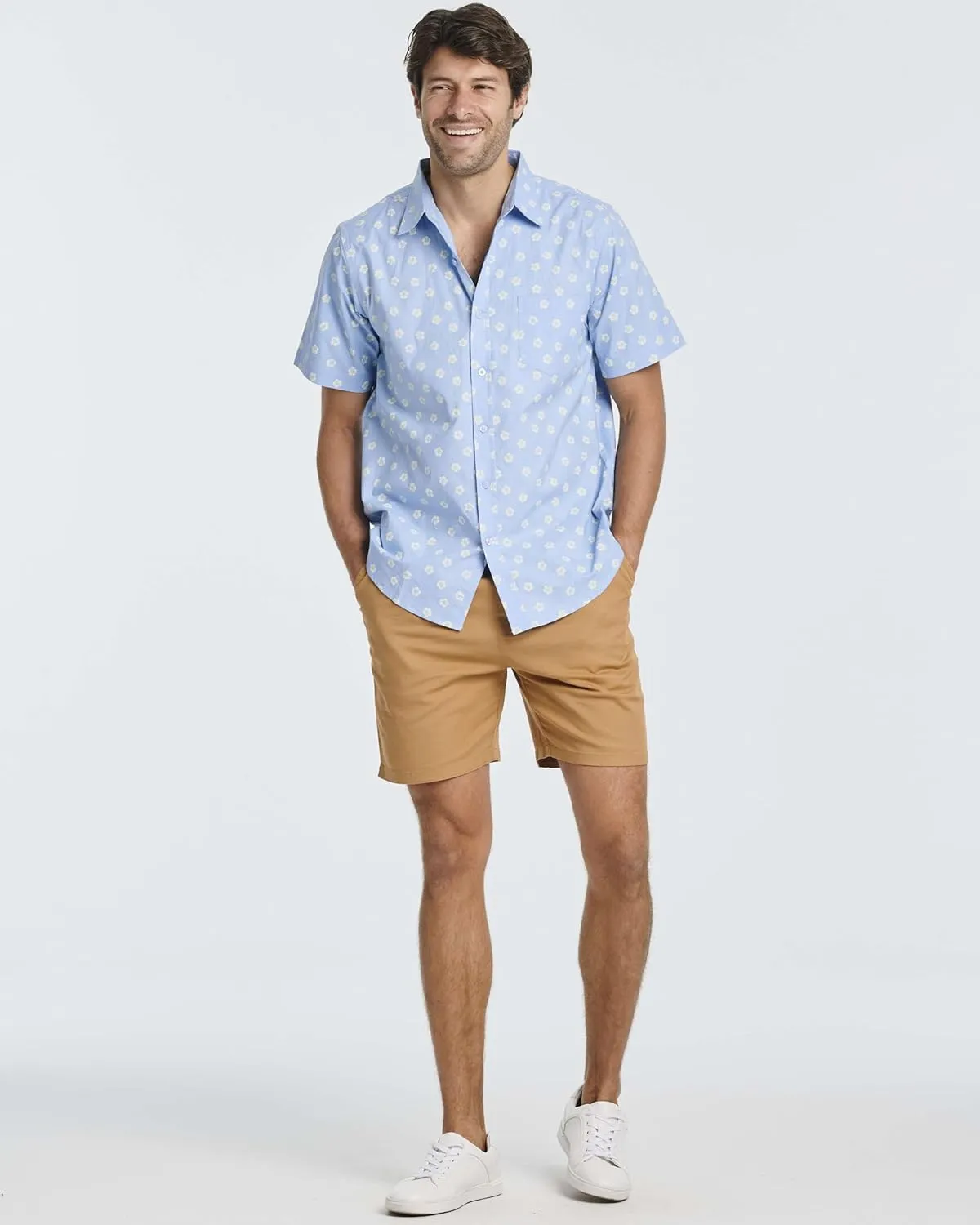 Real Essentials 3 Pack: Men's Regular-Fit Short-Sleeve Poplin Shirt (Available in Big & Tall)