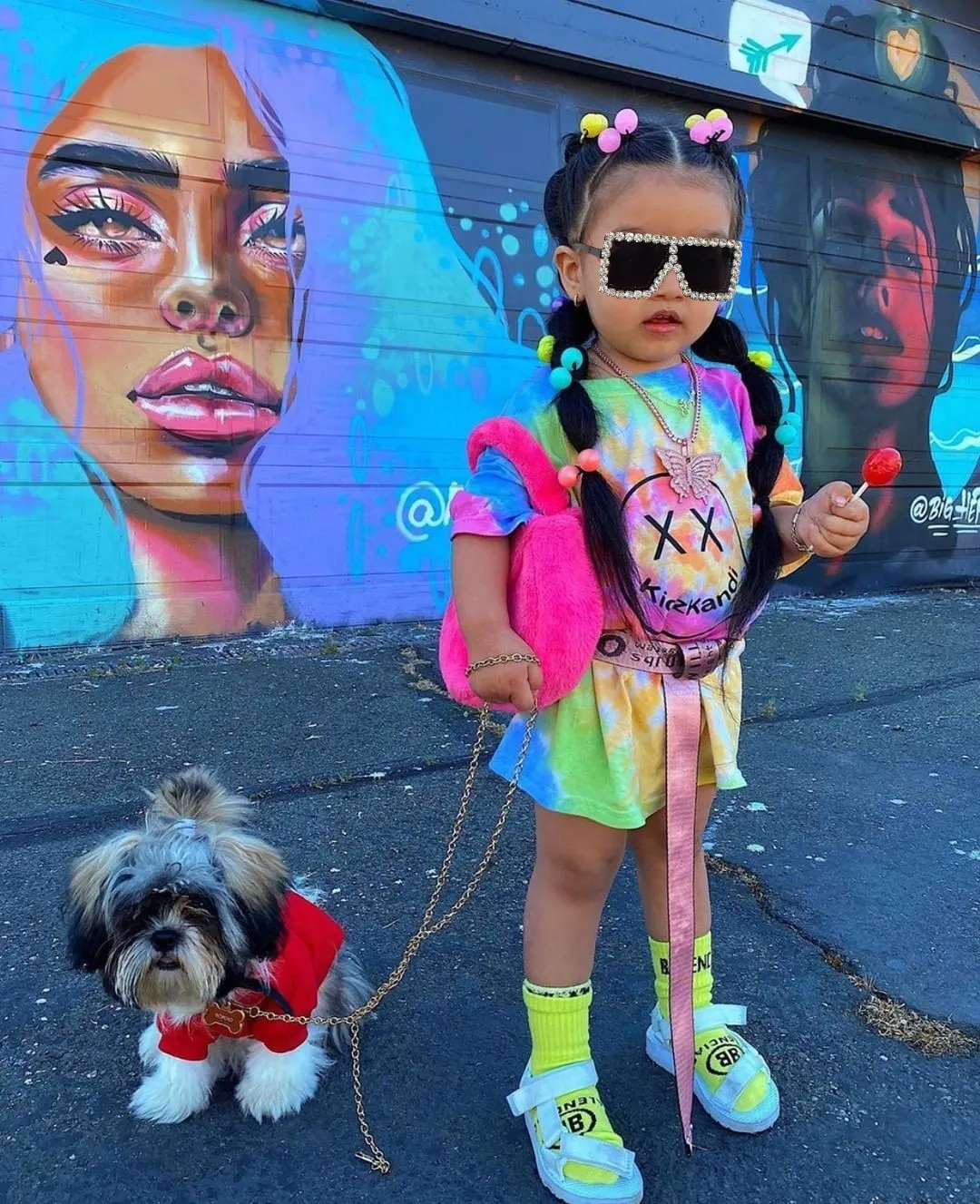 Rhinestone Square Kids Sunglasses