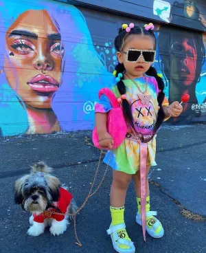 Rhinestone Square Kids Sunglasses