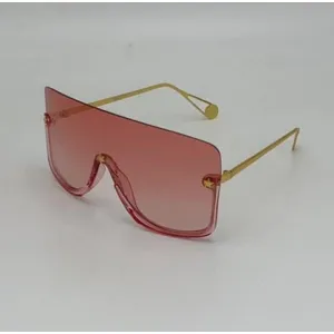 Rimless  Shield Metal Sunglasses