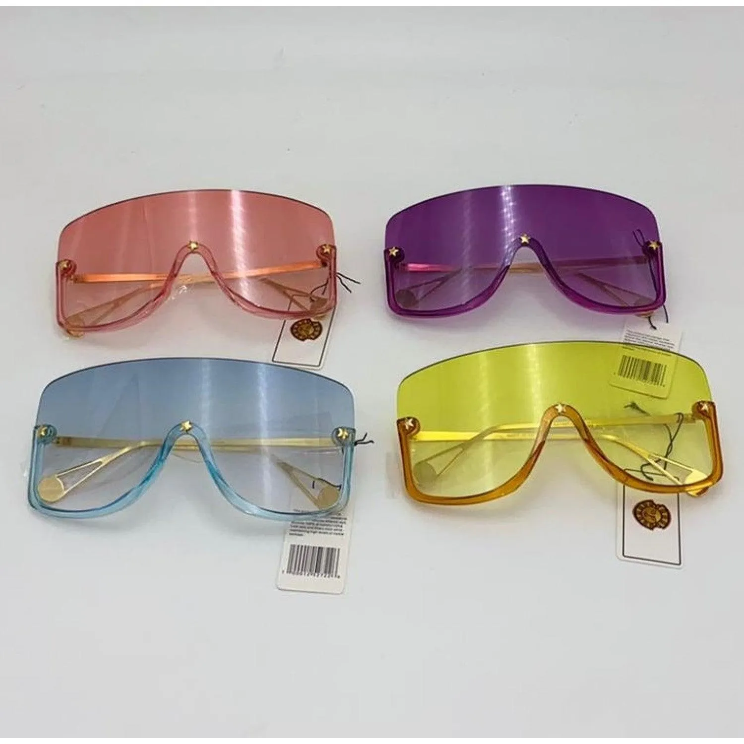 Rimless  Shield Metal Sunglasses