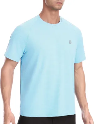 Roadbox Men's Rash Guard Short Sleeve, UPF 50  UV Sun Protection Water T-Shirts, Cool Dry Swim Shirts for Surf Beach Fishing