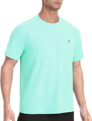 Roadbox Men's Rash Guard Short Sleeve, UPF 50  UV Sun Protection Water T-Shirts, Cool Dry Swim Shirts for Surf Beach Fishing