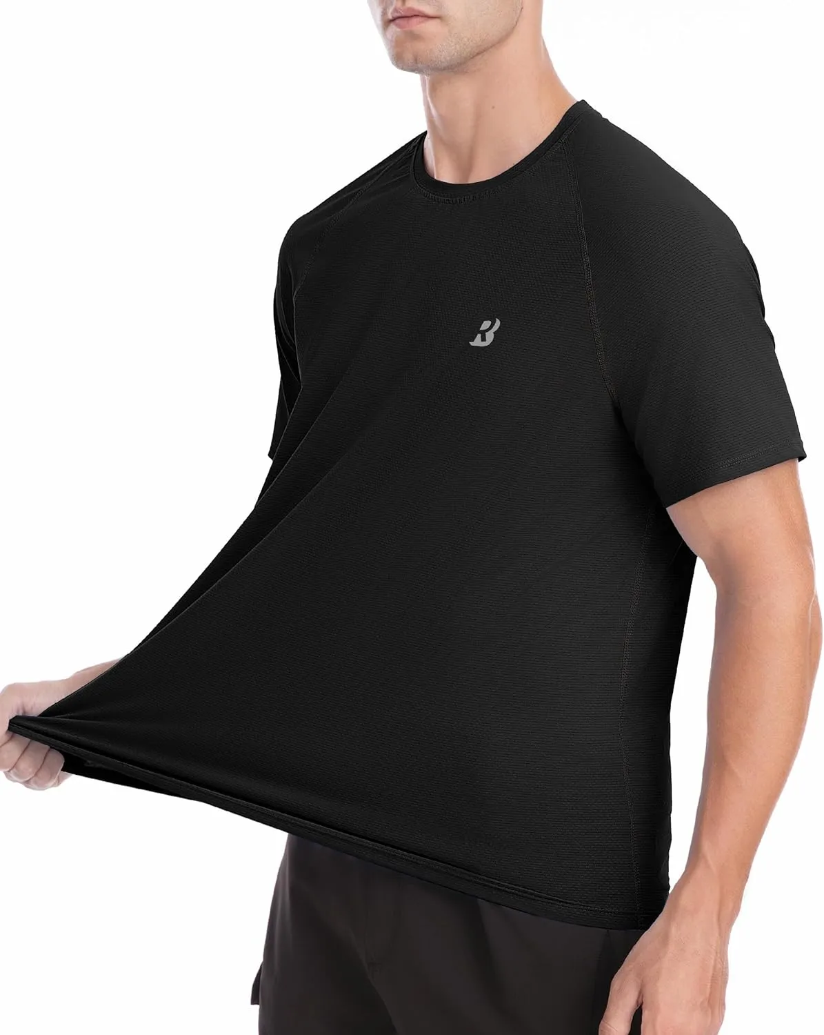 Roadbox Men's Rash Guard Short Sleeve, UPF 50  UV Sun Protection Water T-Shirts, Cool Dry Swim Shirts for Surf Beach Fishing
