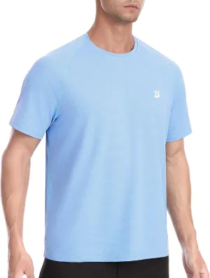 Roadbox Men's Rash Guard Short Sleeve, UPF 50  UV Sun Protection Water T-Shirts, Cool Dry Swim Shirts for Surf Beach Fishing