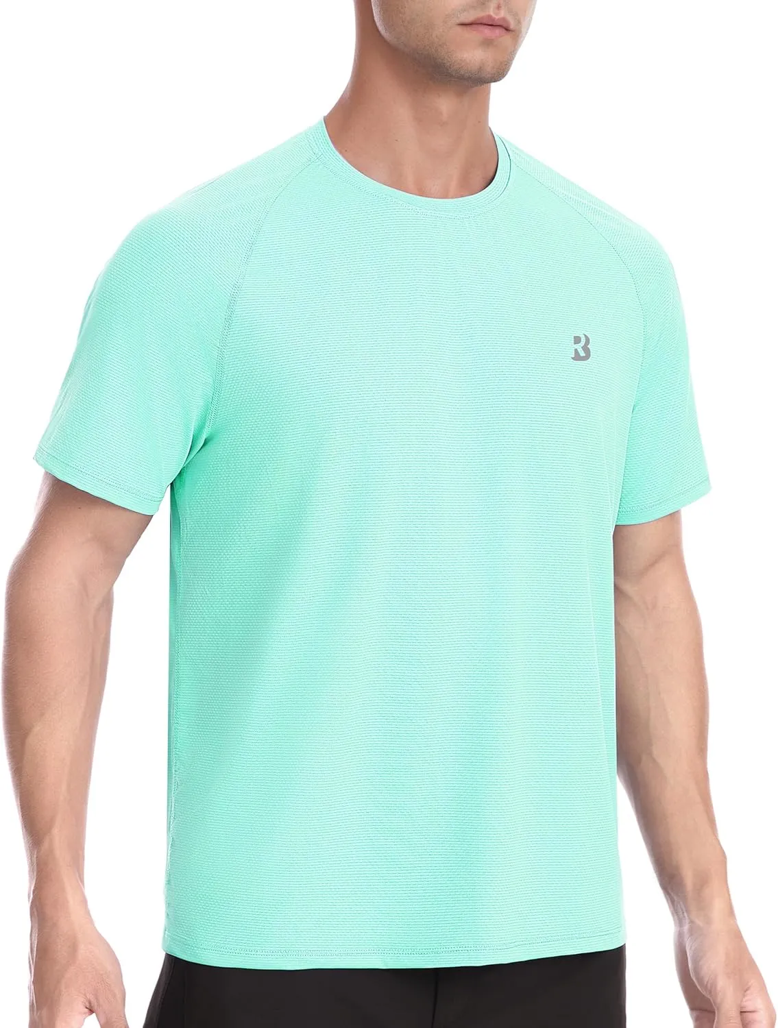 Roadbox Men's Rash Guard Short Sleeve, UPF 50  UV Sun Protection Water T-Shirts, Cool Dry Swim Shirts for Surf Beach Fishing