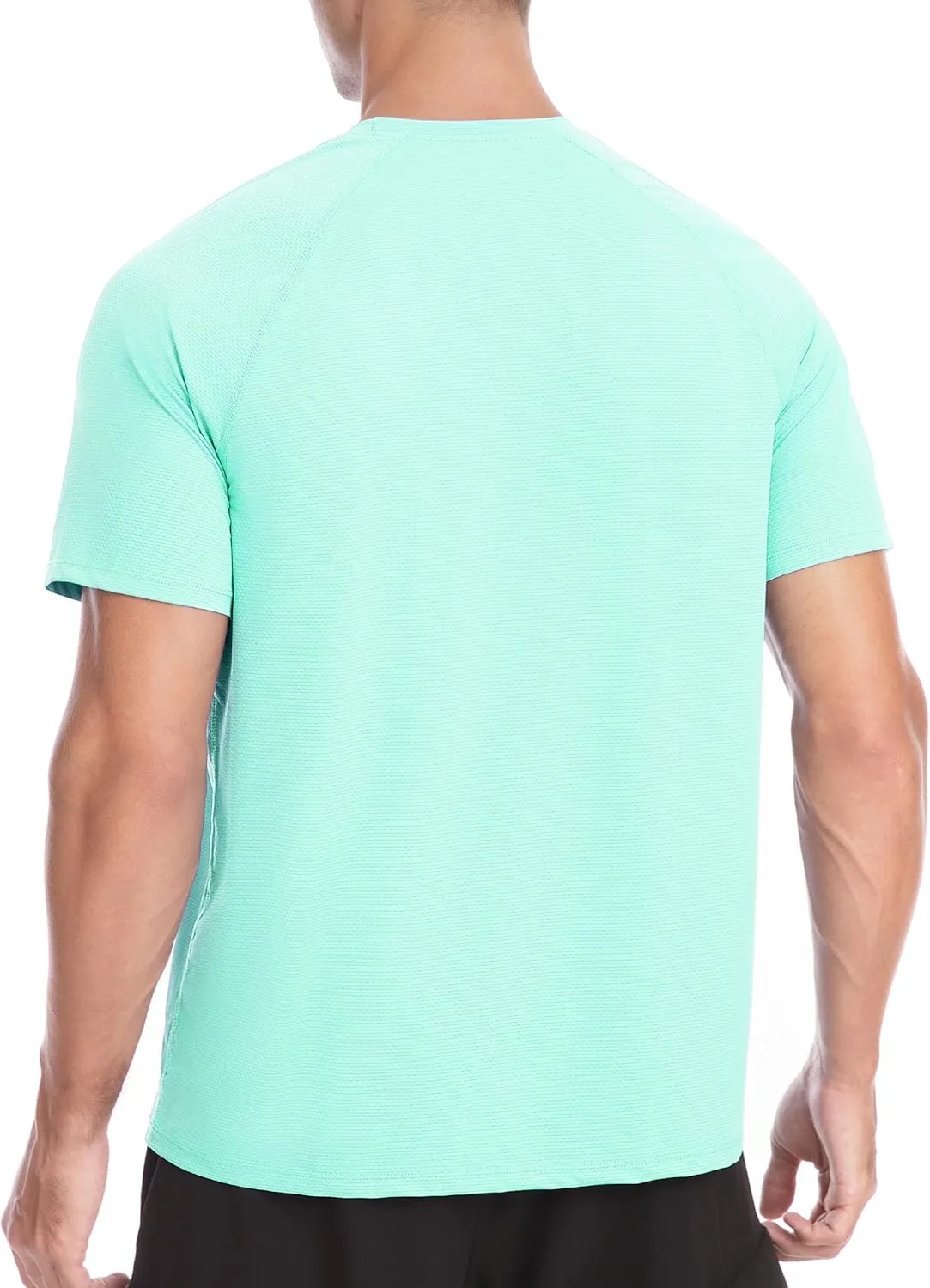 Roadbox Men's Rash Guard Short Sleeve, UPF 50  UV Sun Protection Water T-Shirts, Cool Dry Swim Shirts for Surf Beach Fishing
