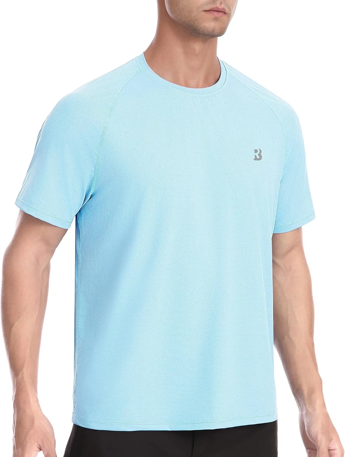 Roadbox Men's Rash Guard Short Sleeve, UPF 50  UV Sun Protection Water T-Shirts, Cool Dry Swim Shirts for Surf Beach Fishing