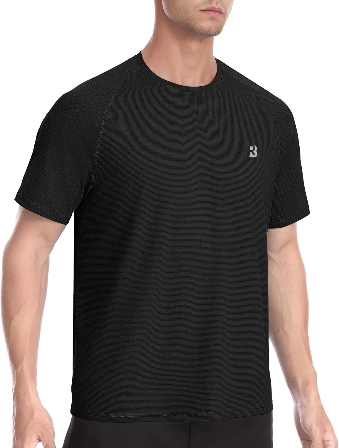 Roadbox Men's Rash Guard Short Sleeve, UPF 50  UV Sun Protection Water T-Shirts, Cool Dry Swim Shirts for Surf Beach Fishing