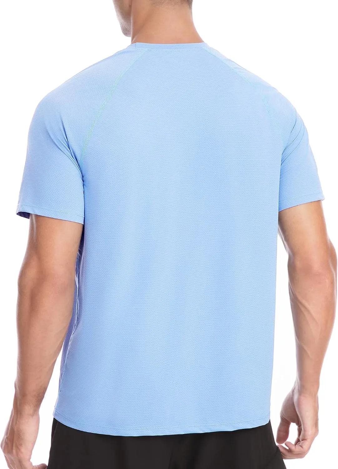 Roadbox Men's Rash Guard Short Sleeve, UPF 50  UV Sun Protection Water T-Shirts, Cool Dry Swim Shirts for Surf Beach Fishing