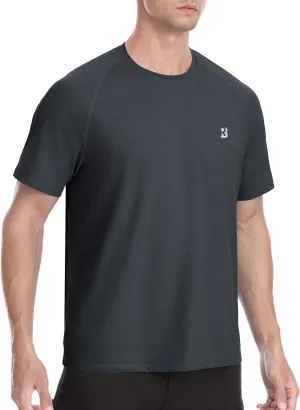 Roadbox Men's Rash Guard Short Sleeve, UPF 50  UV Sun Protection Water T-Shirts, Cool Dry Swim Shirts for Surf Beach Fishing