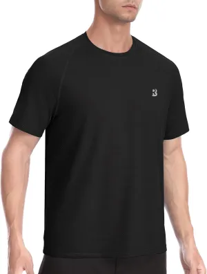 Roadbox Men's Rash Guard Short Sleeve, UPF 50  UV Sun Protection Water T-Shirts, Cool Dry Swim Shirts for Surf Beach Fishing
