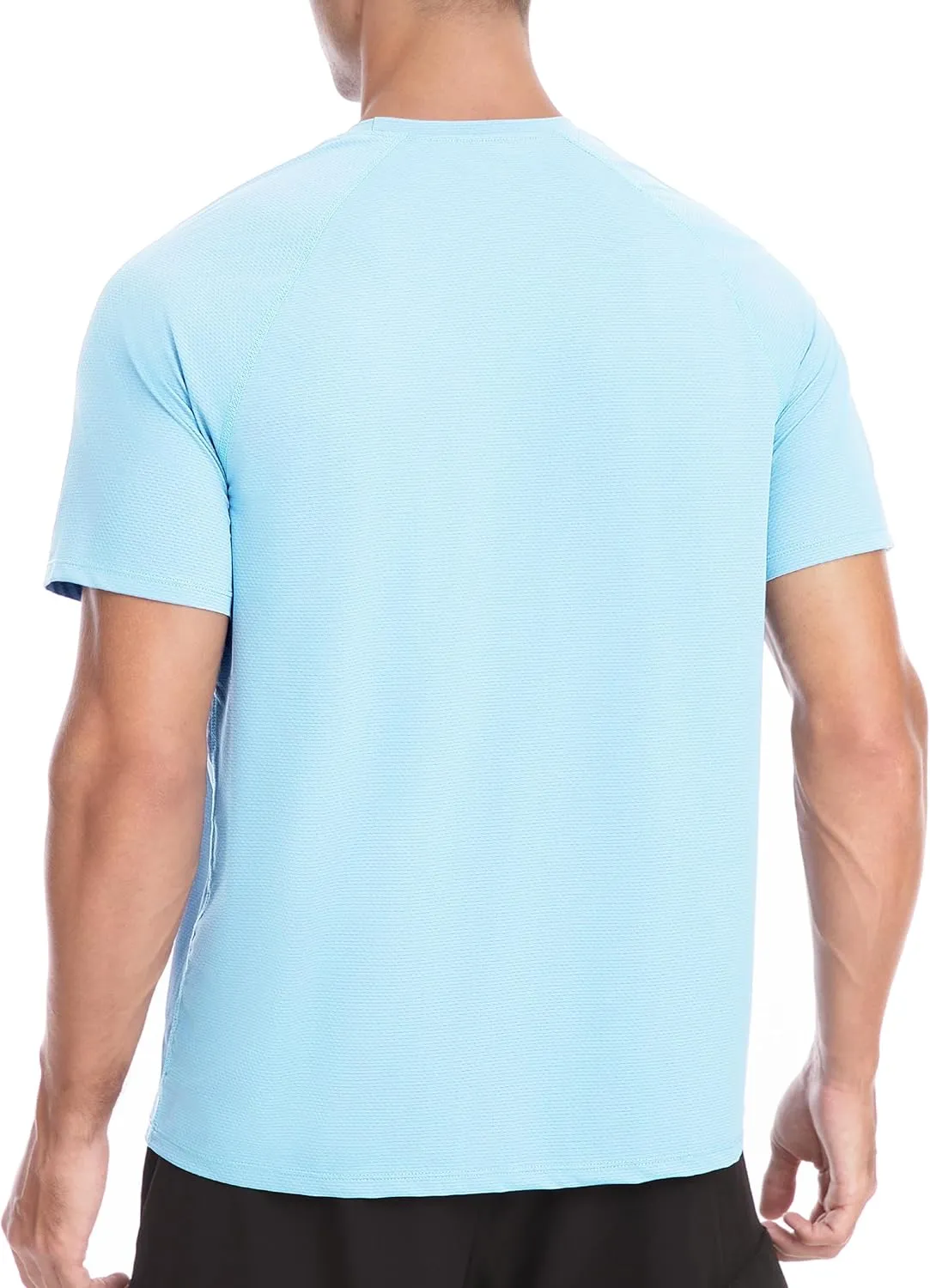 Roadbox Men's Rash Guard Short Sleeve, UPF 50  UV Sun Protection Water T-Shirts, Cool Dry Swim Shirts for Surf Beach Fishing
