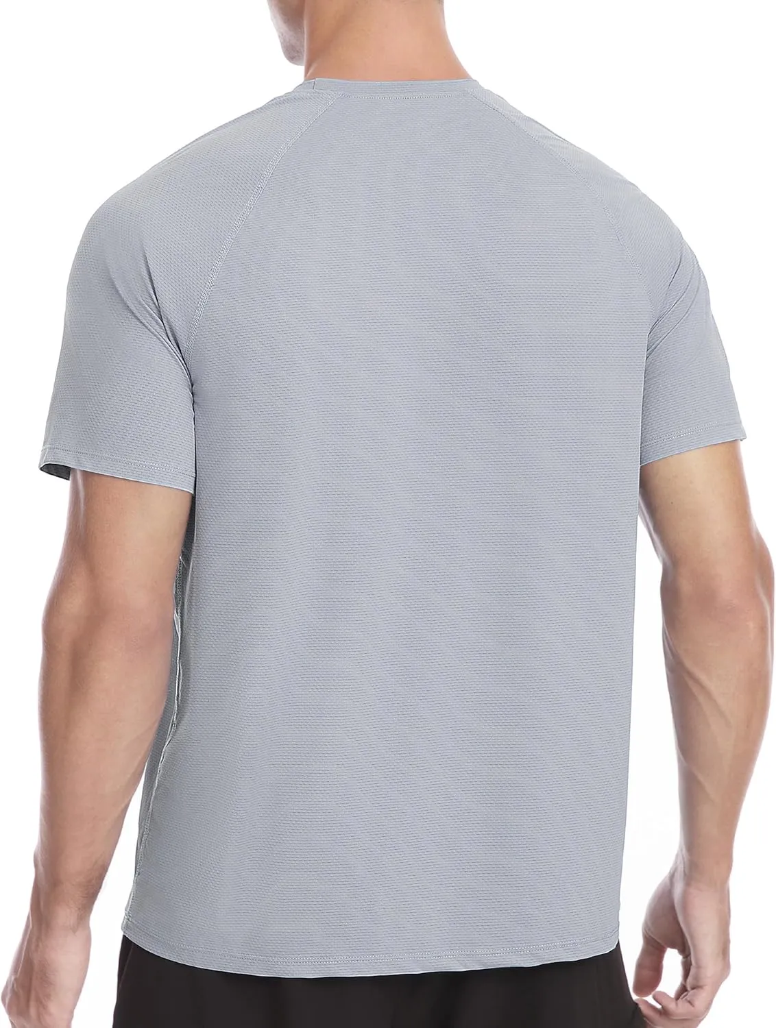 Roadbox Men's Rash Guard Short Sleeve, UPF 50  UV Sun Protection Water T-Shirts, Cool Dry Swim Shirts for Surf Beach Fishing