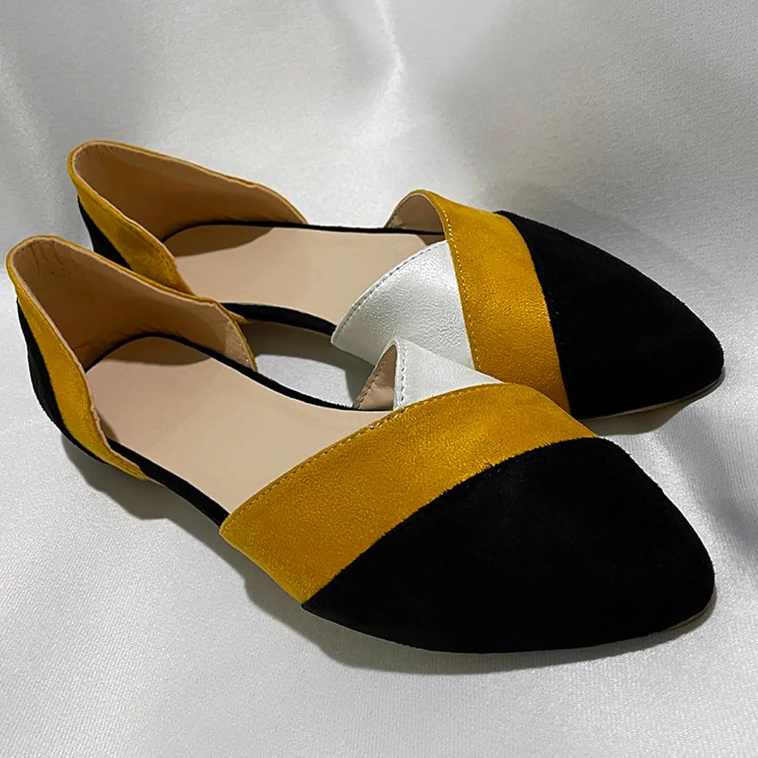 Sandals Toe Matching Casual Women Single Flat Slip-On Color Shoes Pointed Women's Casual Shoes Cute High Heel