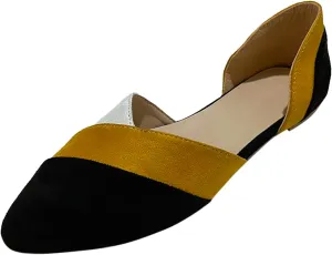 Sandals Toe Matching Casual Women Single Flat Slip-On Color Shoes Pointed Women's Casual Shoes Cute High Heel