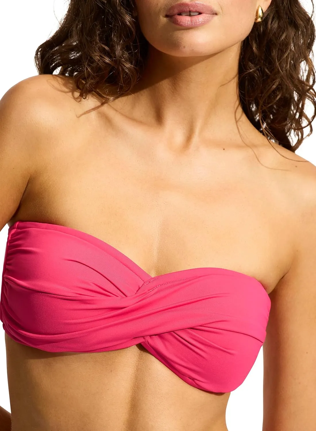 Seafolly Women's Standard Twist Bandeau Bikini Top Swimsuit Swimwear