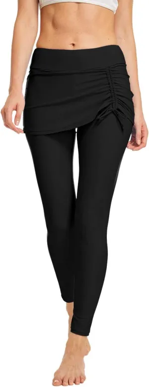 Seagoo Swim Skirt with Leggings Women UV Protection Skirted Swimming Leggings Pants