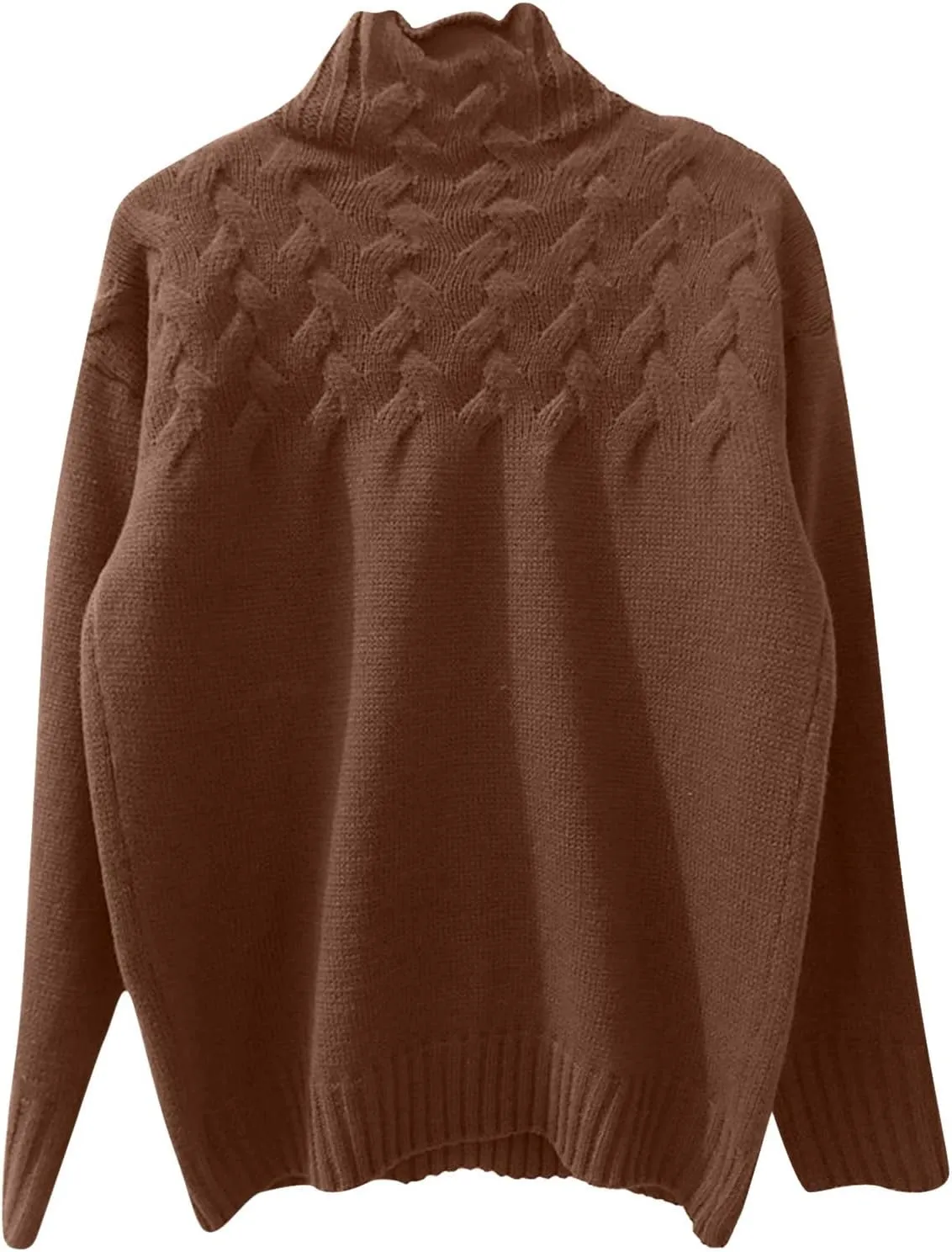SHAOBGE Womens Sweaters Fuzzy Pullover Women Striped Womens Sweater Womens Striped Turtlenecksweater