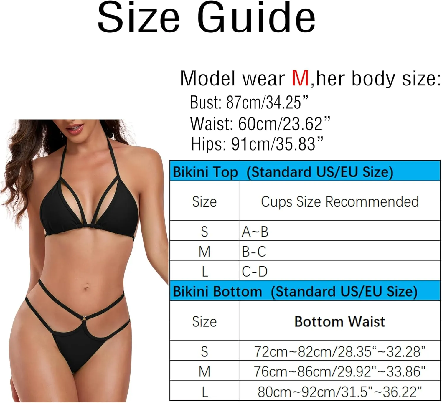 SHERRYLO Thong Bikini Swimsuit for Women Sexy Brazilian Micro Bikinis String Thongs Womens Bathing Suit Triangle Swimsuits