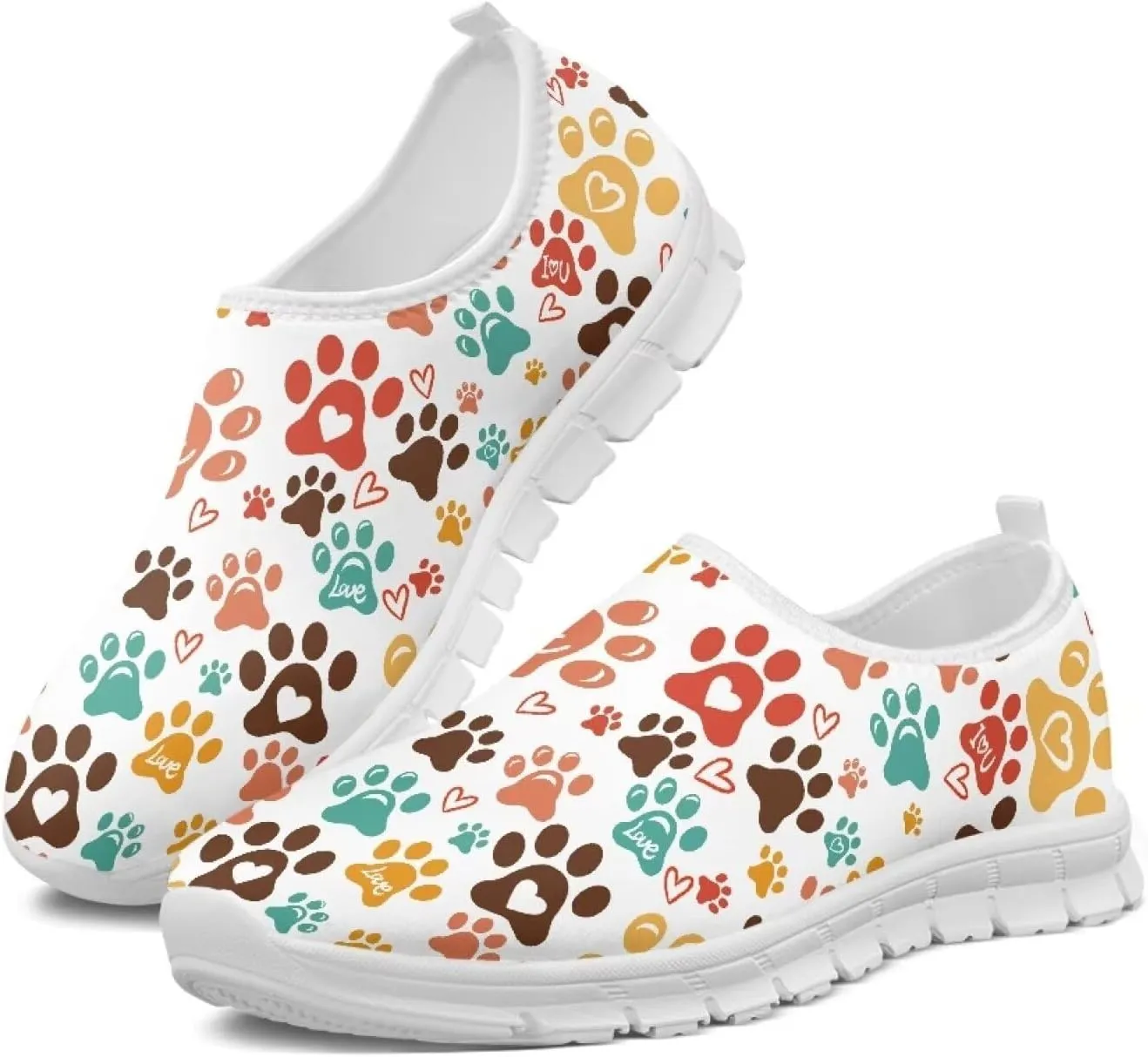 Shoes for Women Slip On Soft Cushioning Size 5.5-11.5 White