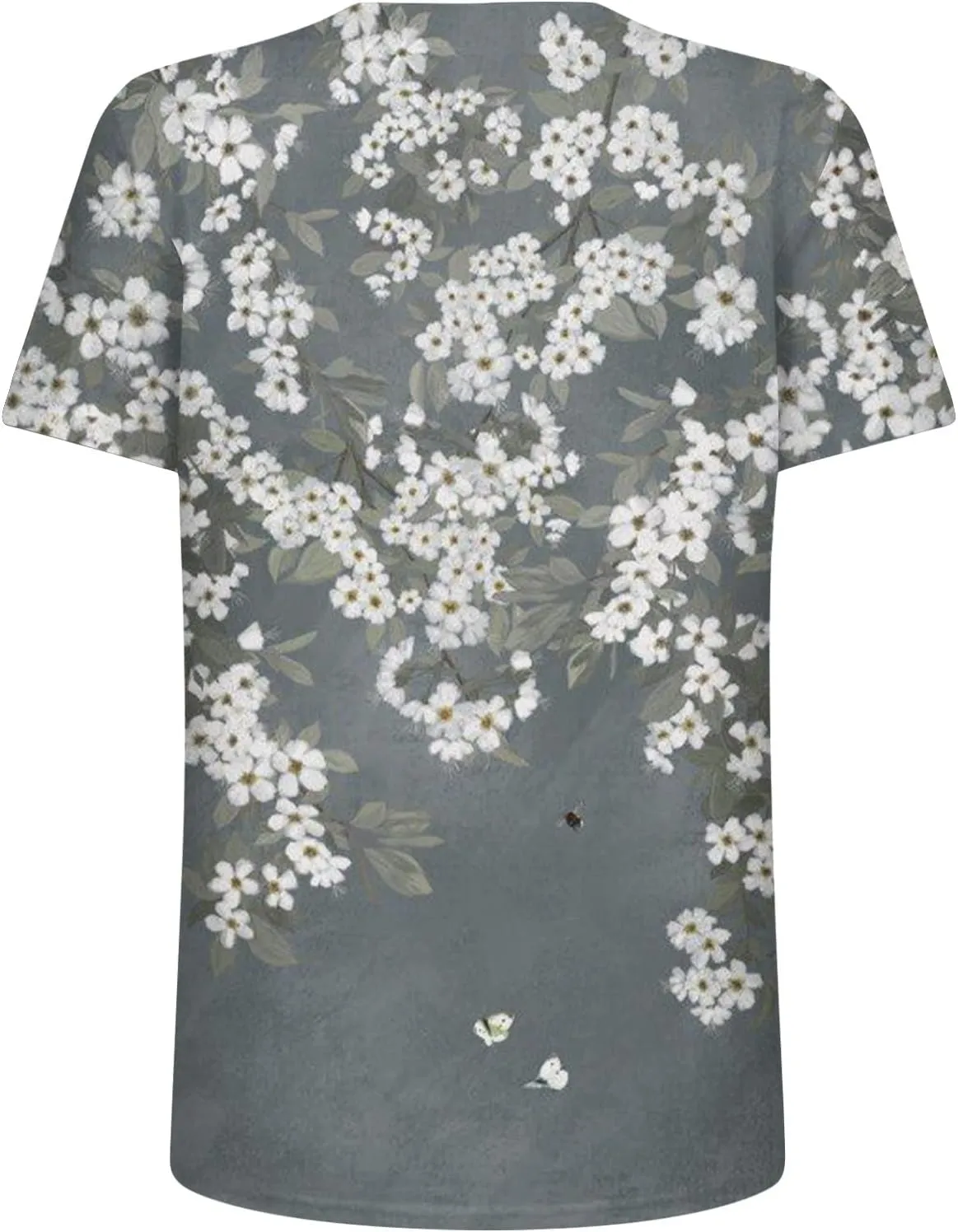 Short Sleeve Women Tops Fashion 2024 Summer Blouse Tees Round Neck Printed Pullover Casual Plus Size T Shirt