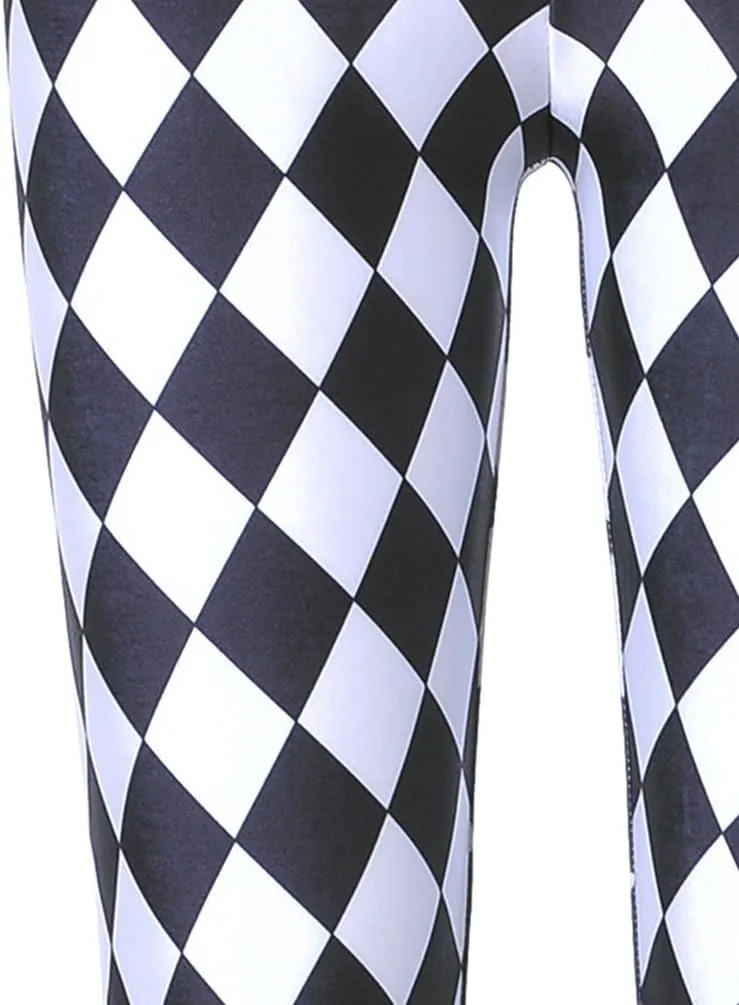 Sister Amy Girl Geometric Printed Ankle Elastic Tights Leggings