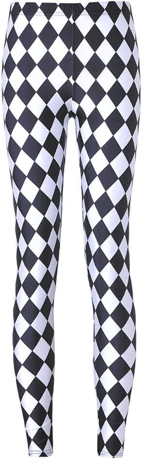 Sister Amy Girl Geometric Printed Ankle Elastic Tights Leggings
