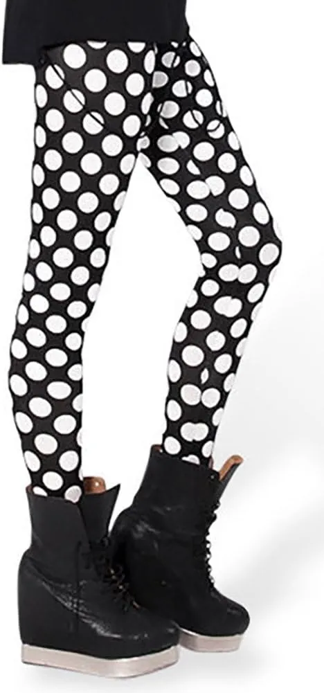 Sister Amy Girl Geometric Printed Ankle Elastic Tights Leggings