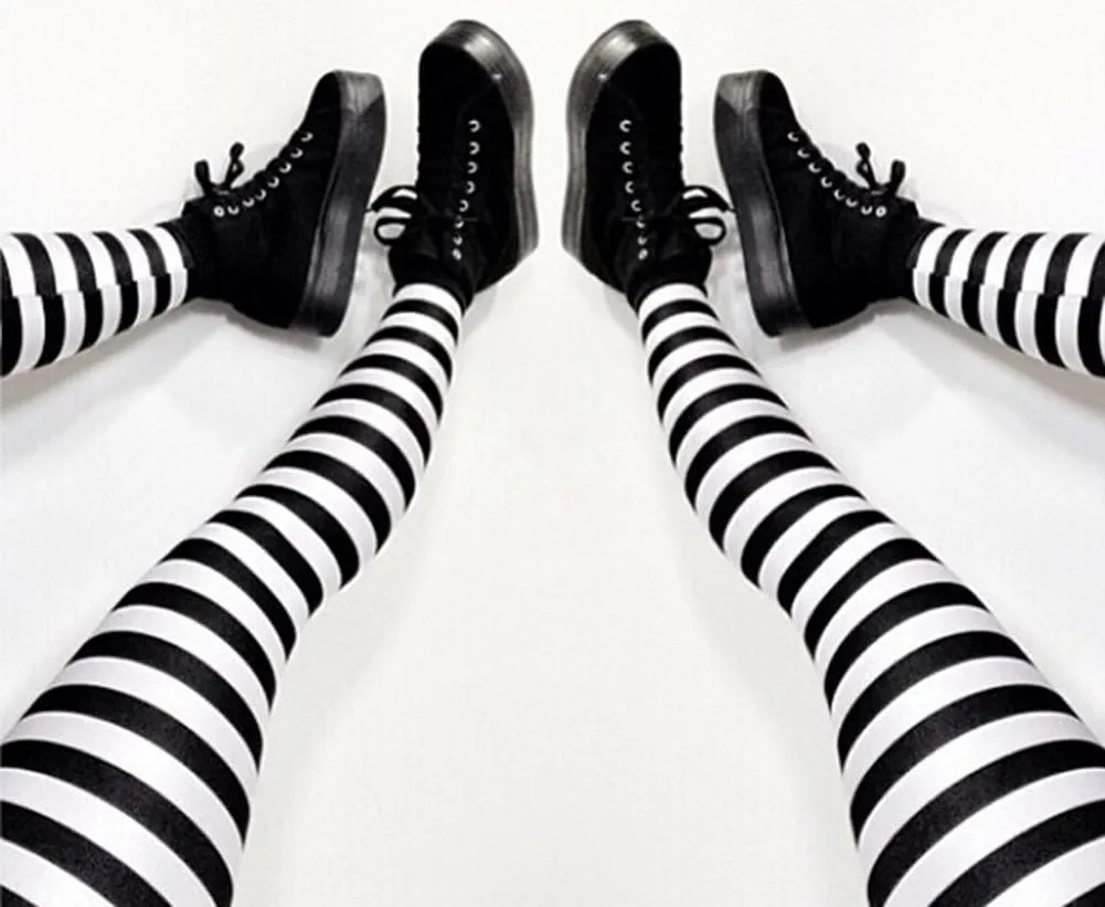 Sister Amy Girl Geometric Printed Ankle Elastic Tights Leggings