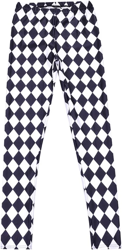 Sister Amy Girl Geometric Printed Ankle Elastic Tights Leggings
