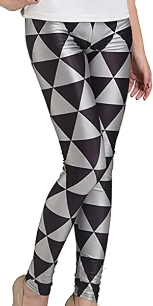 Sister Amy Girl Geometric Printed Ankle Elastic Tights Leggings