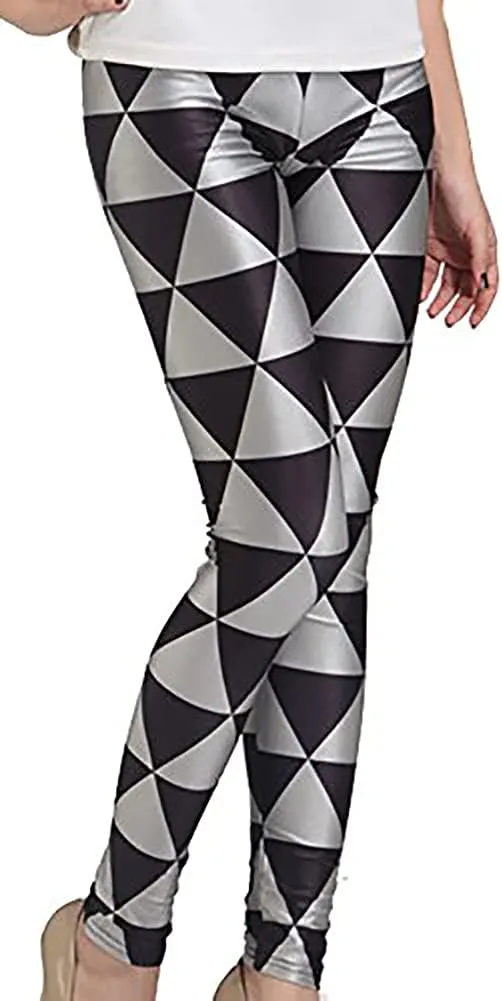 Sister Amy Girl Geometric Printed Ankle Elastic Tights Leggings