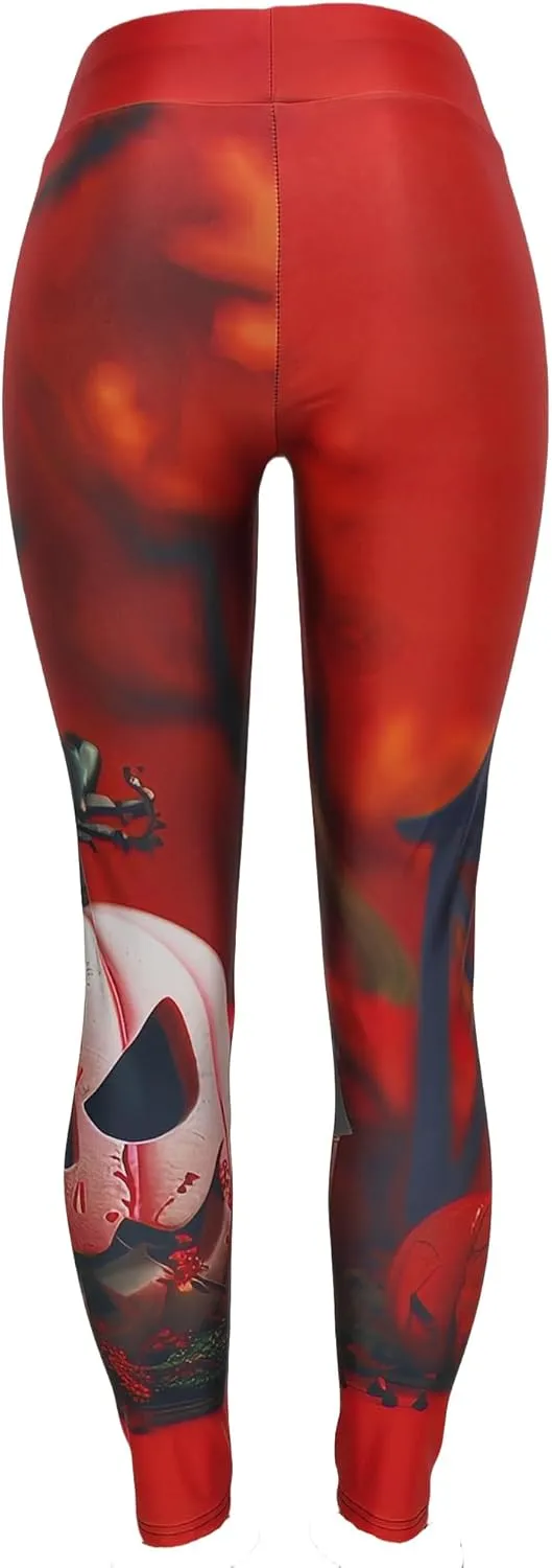 Sister Amy Women's Fitness High Waist Yoga Pants Printed Stretch Ankle Legging