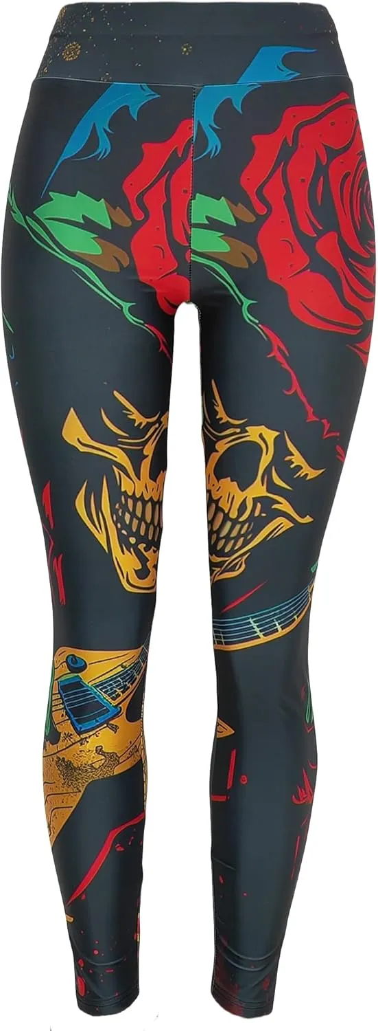 Sister Amy Women's Fitness High Waist Yoga Pants Printed Stretch Ankle Legging