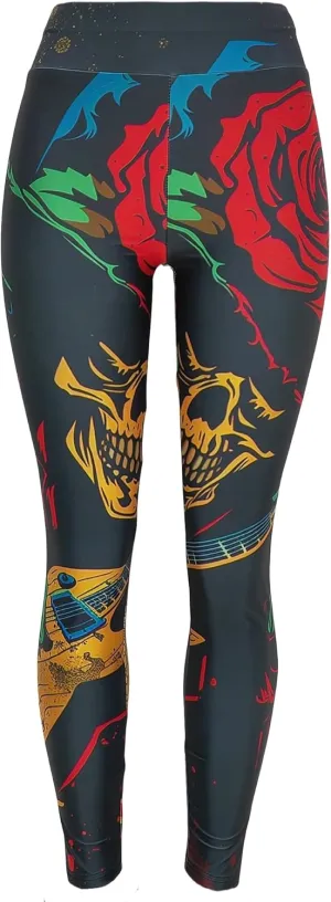 Sister Amy Women's Fitness High Waist Yoga Pants Printed Stretch Ankle Legging
