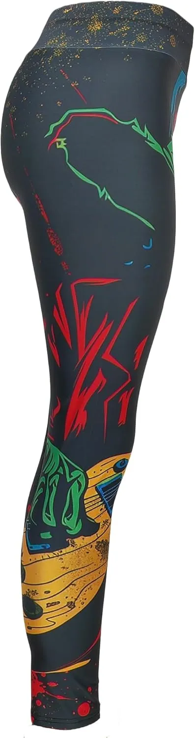 Sister Amy Women's Fitness High Waist Yoga Pants Printed Stretch Ankle Legging