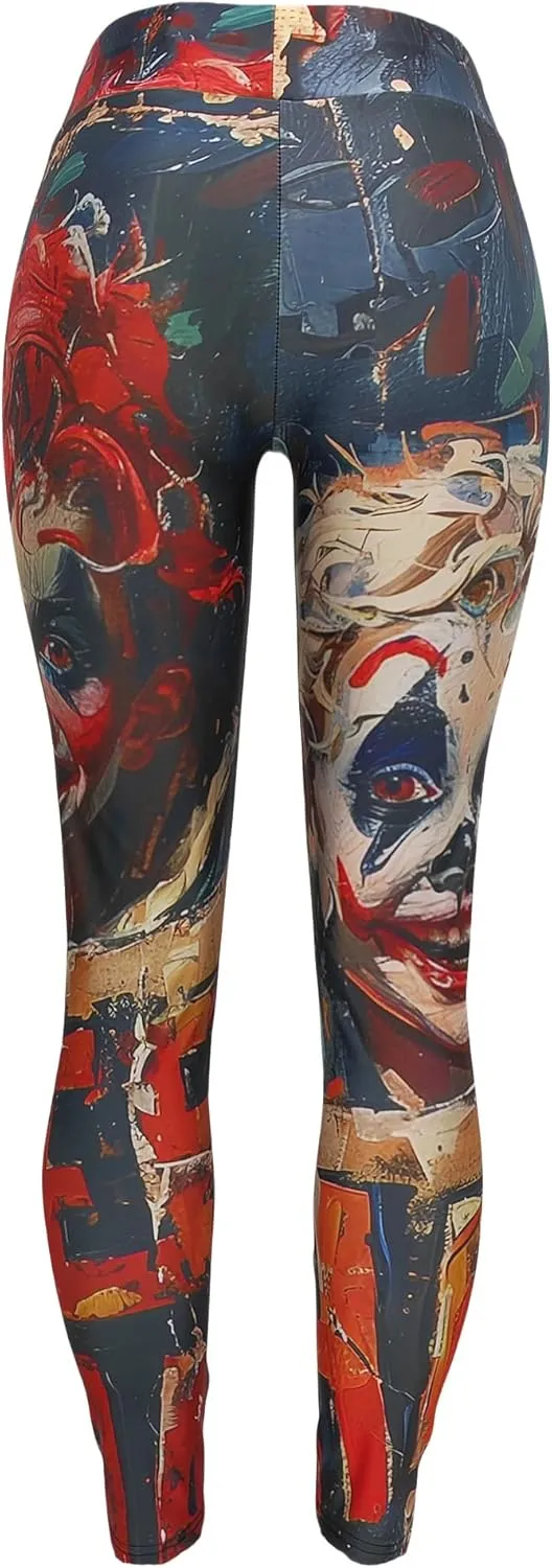 Sister Amy Women's Fitness High Waist Yoga Pants Printed Stretch Ankle Legging