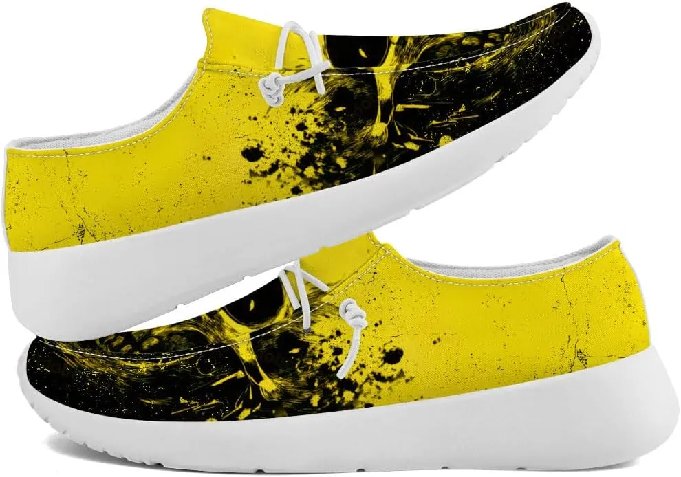 Skull Shoes for Men Women Slip-on Loafers Graffiti Shoes Gifts for Women Men