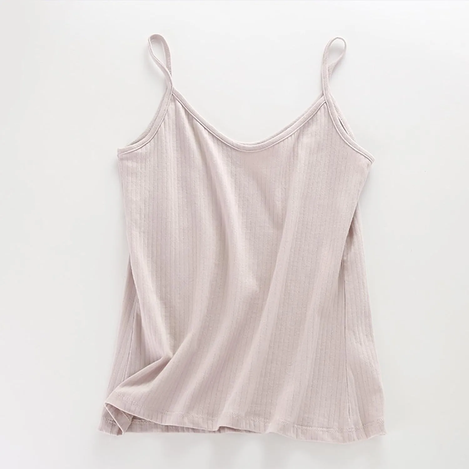 Spaghetti Strap Camisole Tank Tops for Women Plus Size Basic Slim-Fit Cotton Cami Tops Undershirts Sleeveless Shirt