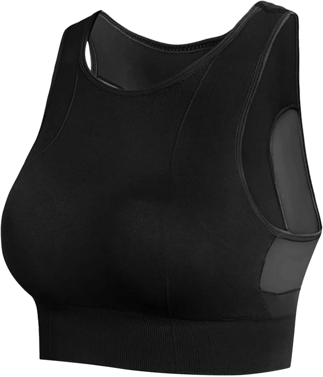 Sports Bras for Women High Neck U Back Padded Crop Workout Tank Top Wirefree Padded Yoga Bra Gym