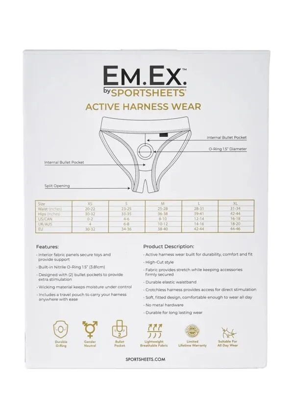 Sportsheets Em.Ex. Active Harness Wear Silhouette