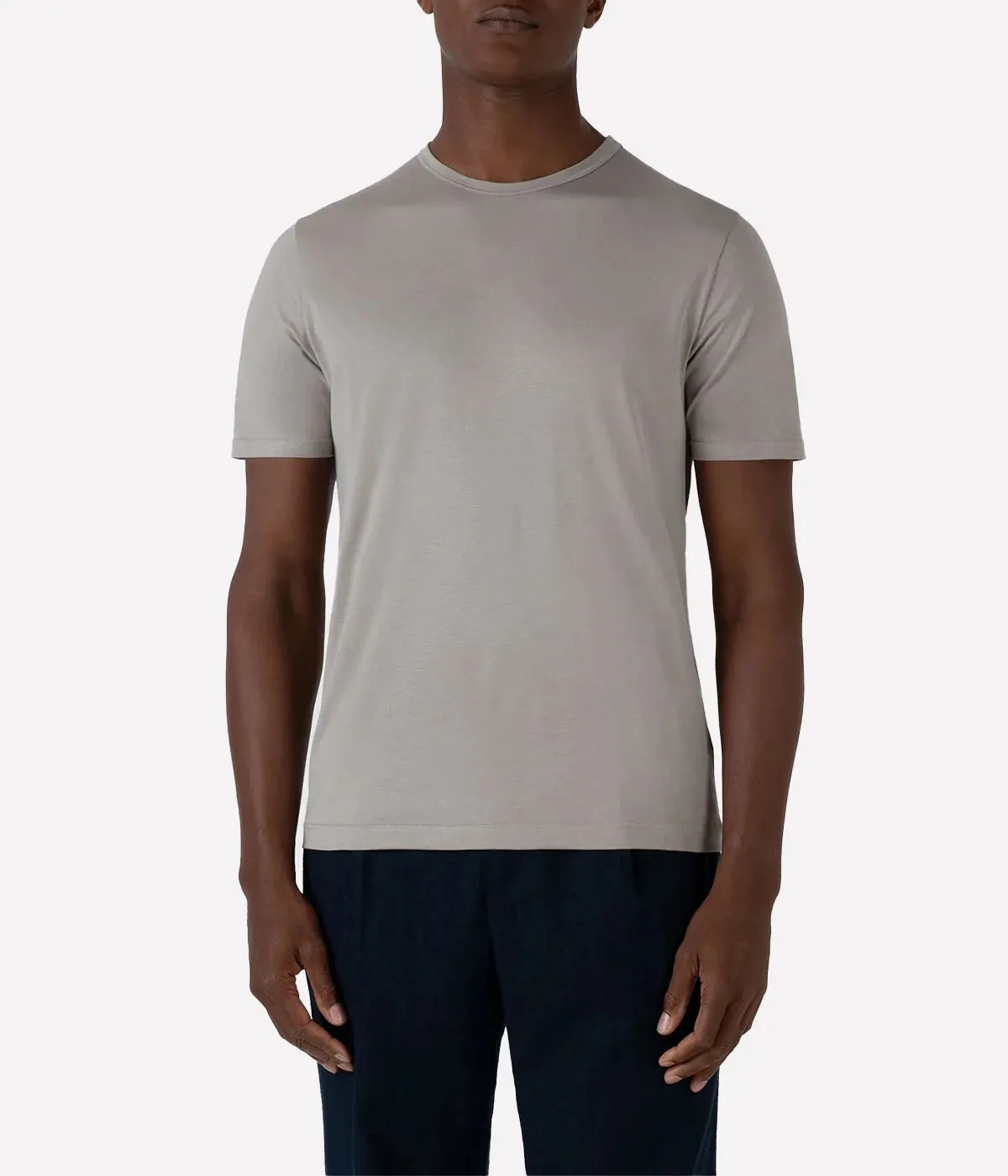 SS Crew Neck T-Shirt in Pewter