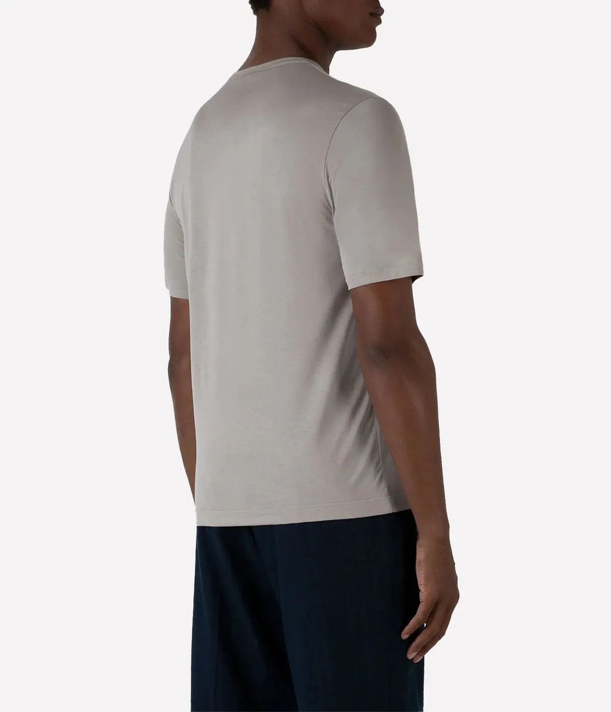 SS Crew Neck T-Shirt in Pewter