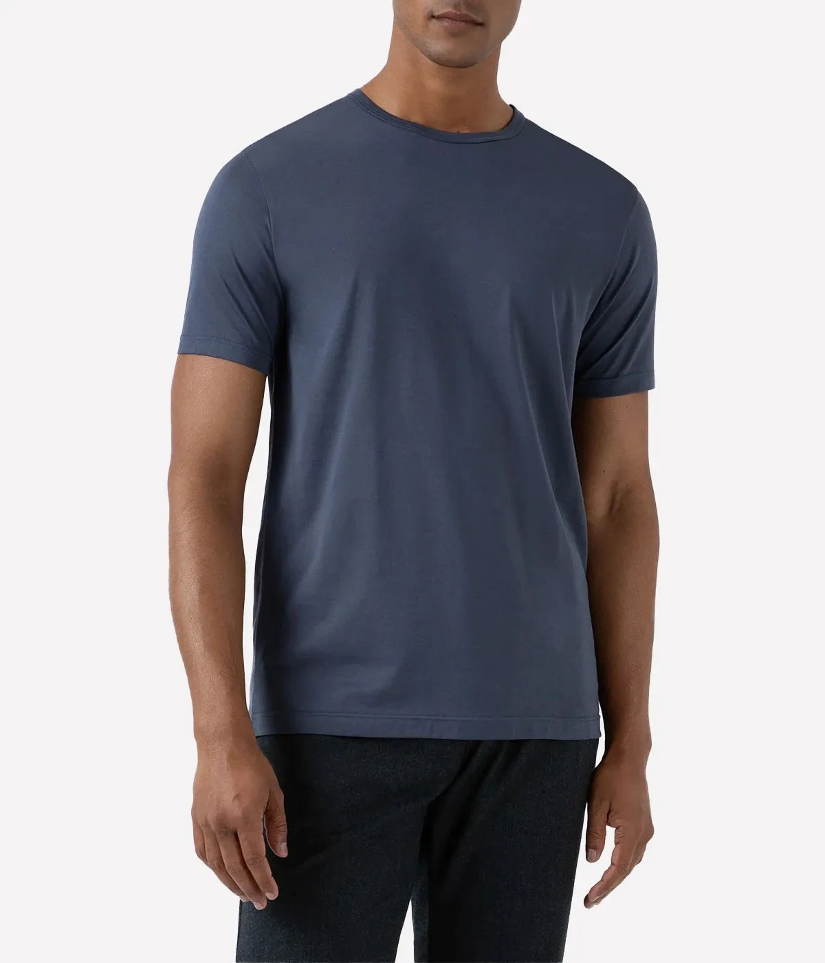 SS Crew Neck T-Shirt in Slate Blue