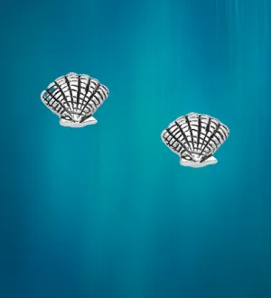 Sterling Silver Shell  Earrings