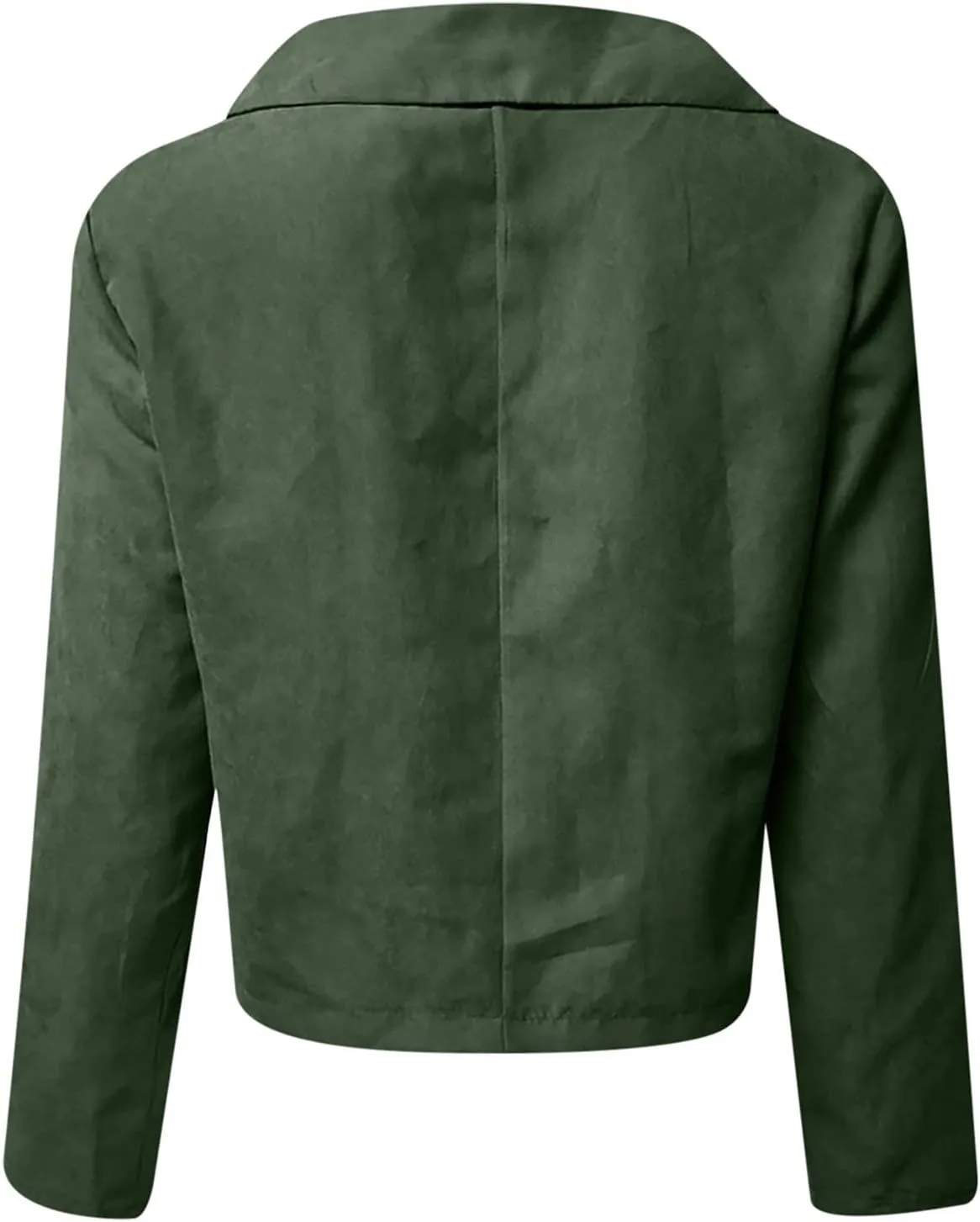 Suede Leather Jacket Women Sexy Motorcycle Zip up Jackets Lapel Quilted Fall Winter Black Trench Coat