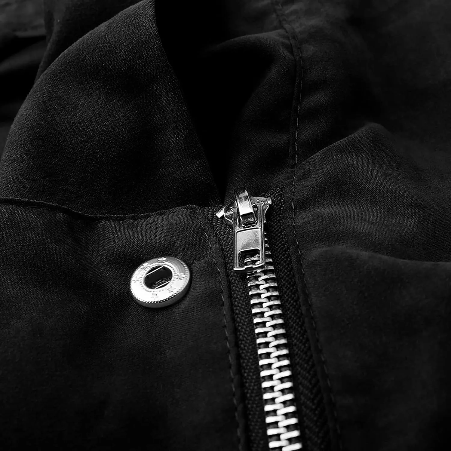 Suede Leather Jacket Women Sexy Motorcycle Zip up Jackets Lapel Quilted Fall Winter Black Trench Coat