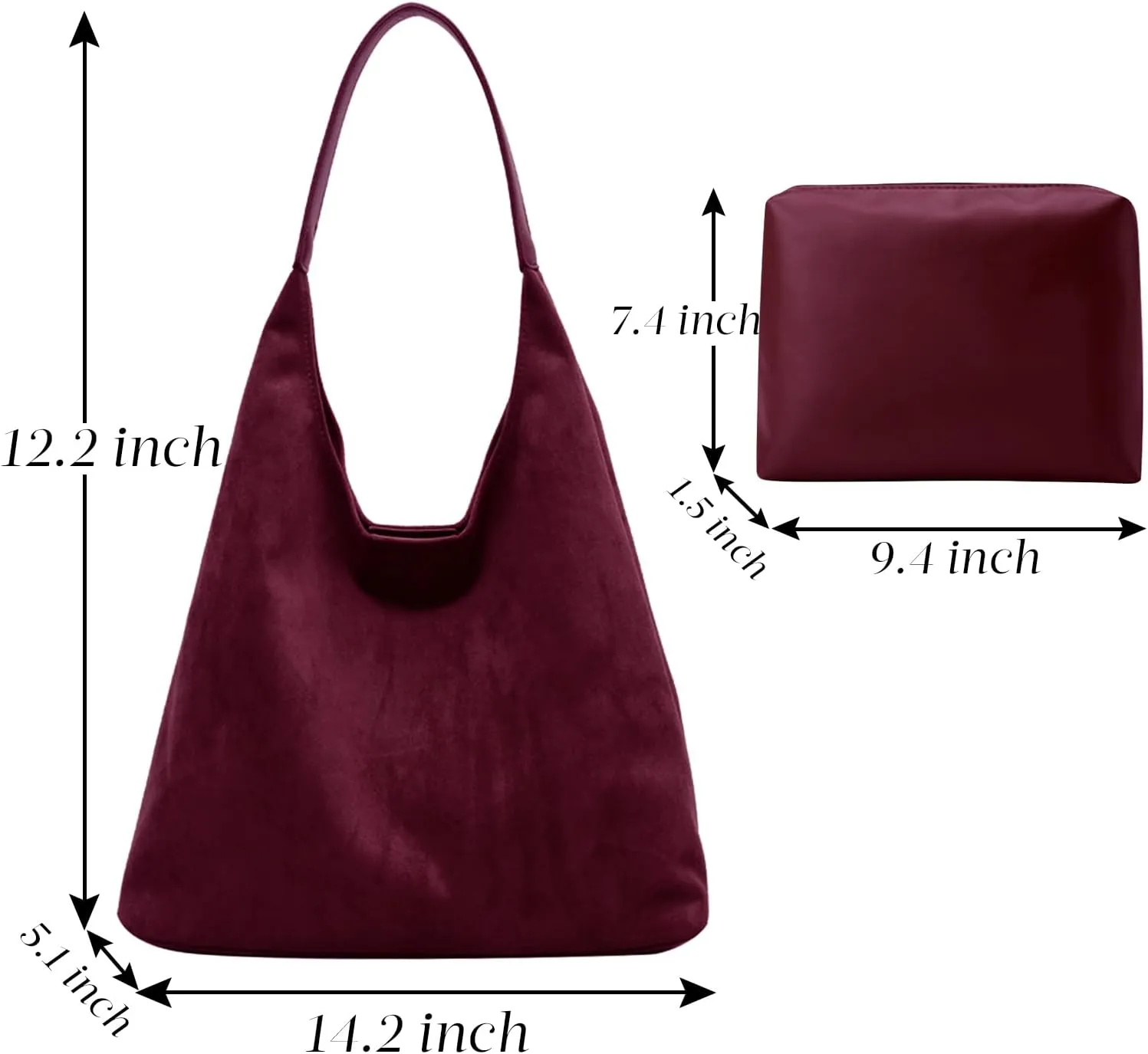 Suede Tote Bag for Women Hobo Bags Large Capacity Top Handle Bag Shoulder Bag,Premium Faux Suede Material