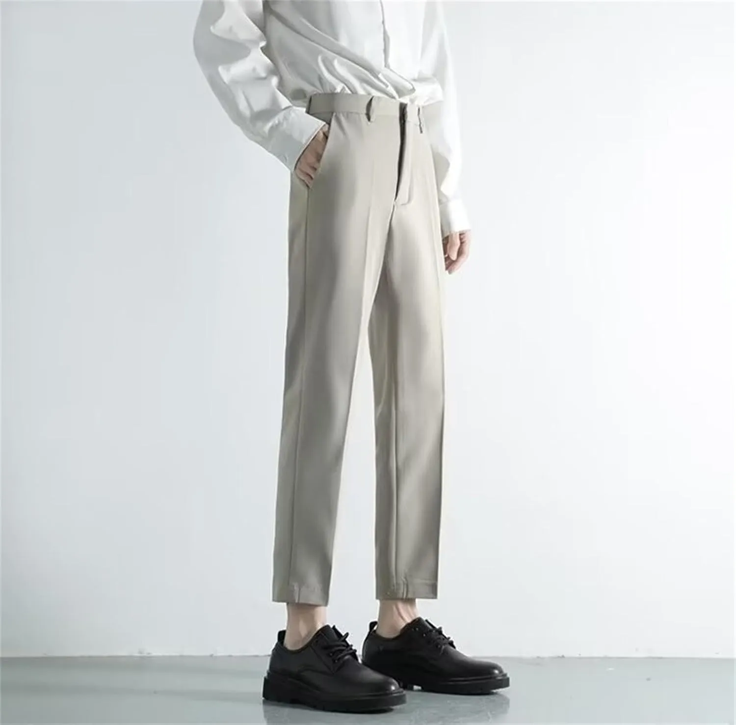 Suit Pants for Men's Fashion Business Work Dress Pants Slim Fit Skinny Lightweight Slacks Suit Trousers